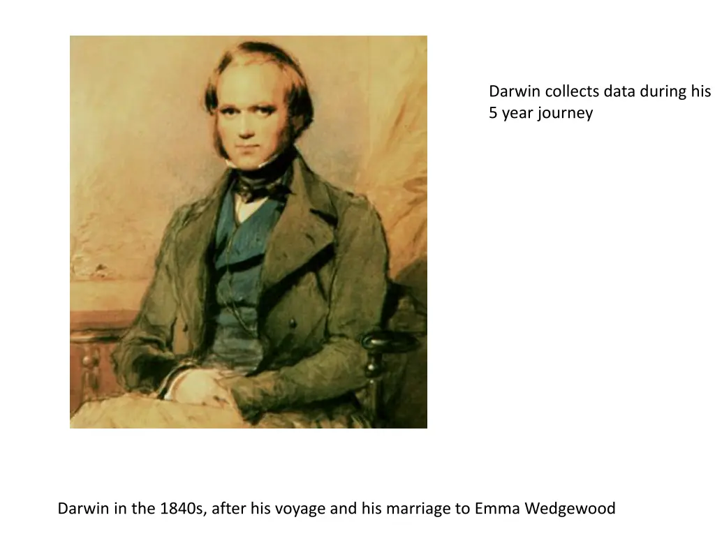 darwin collects data during his 5 year journey