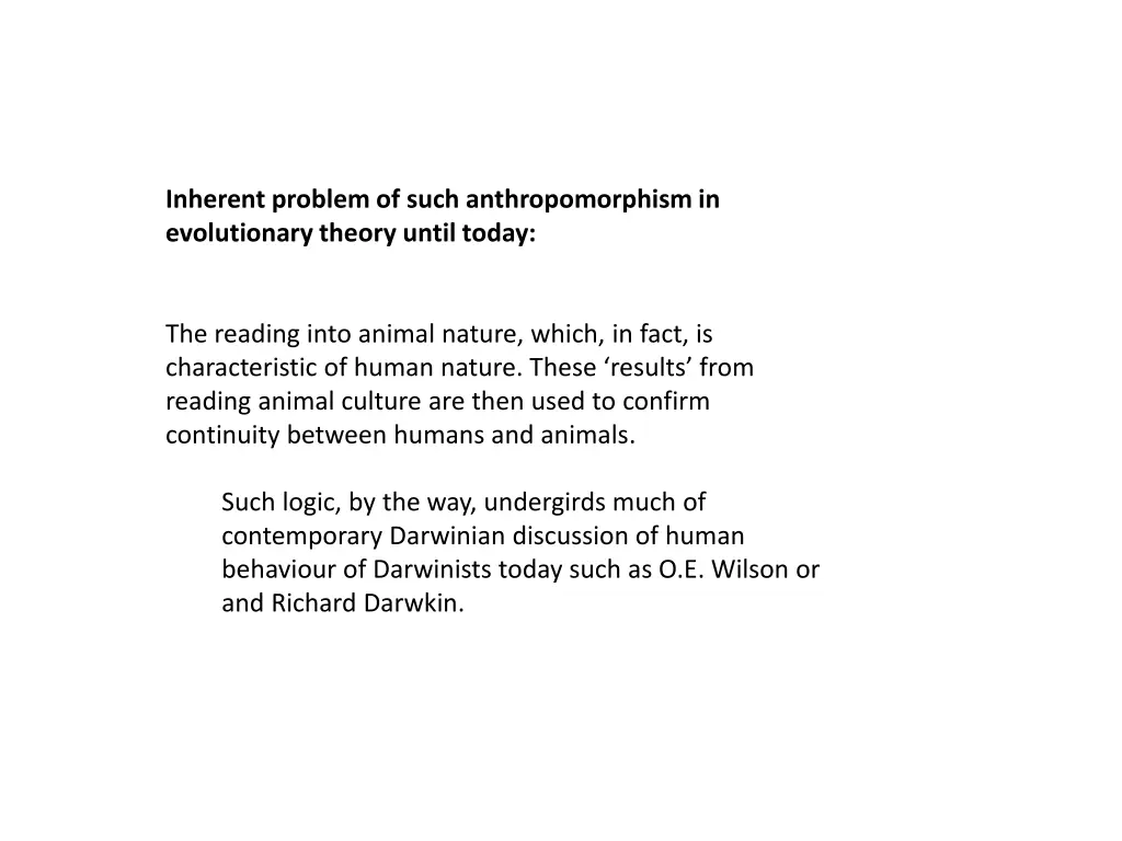 inherent problem of such anthropomorphism 1