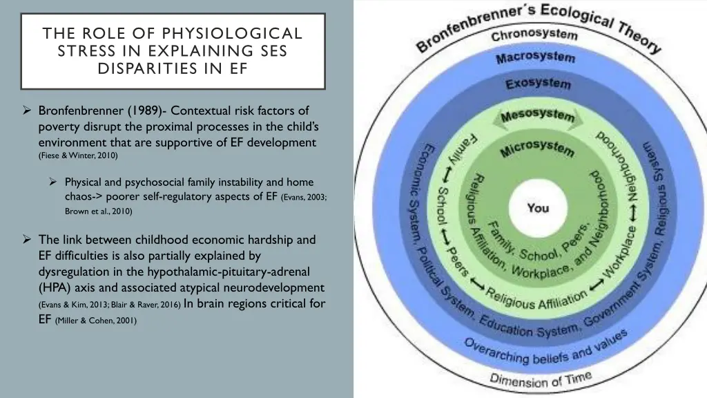 the role of physiological stress in explaining