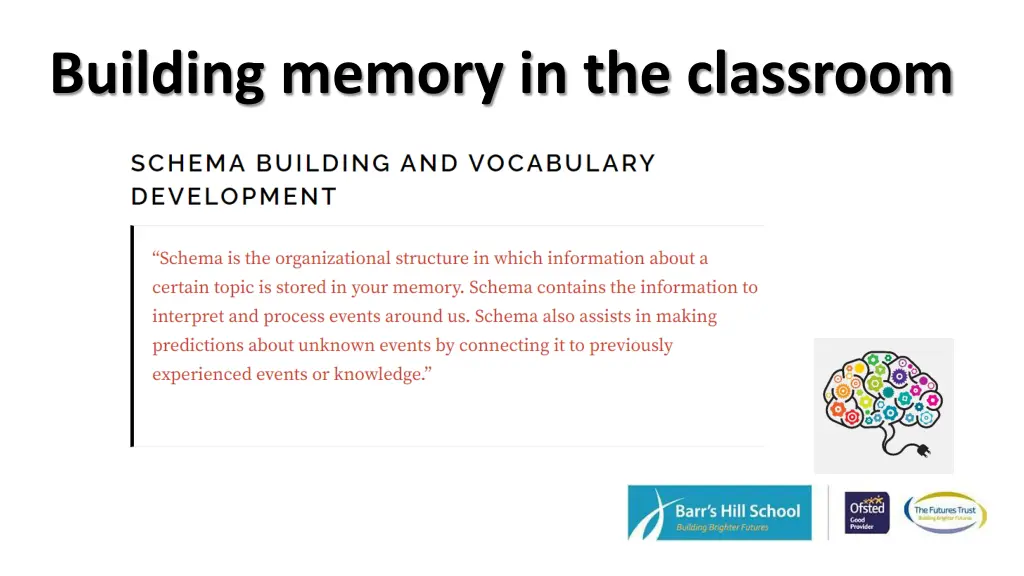 building memory in the classroom 4
