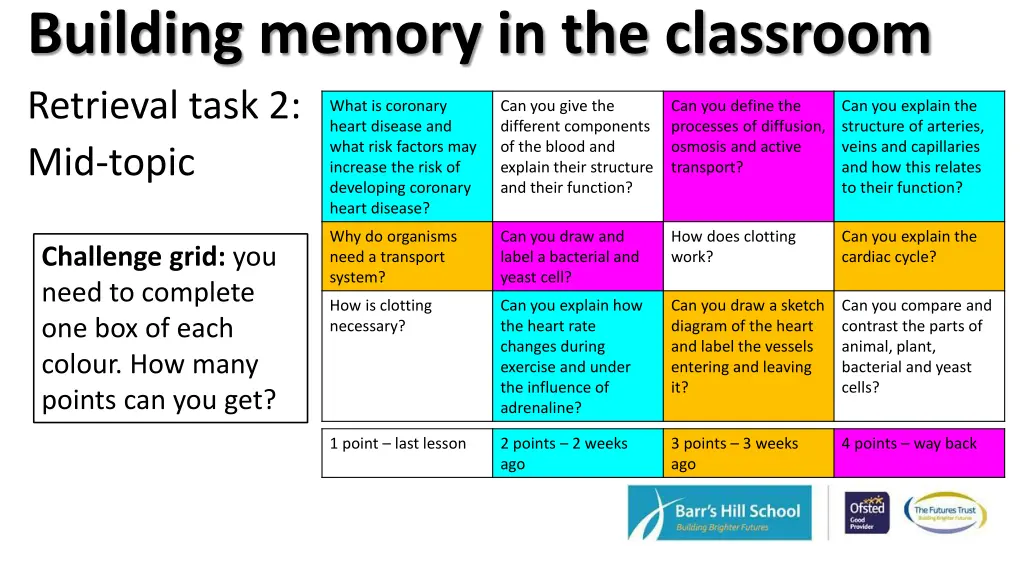 building memory in the classroom 7