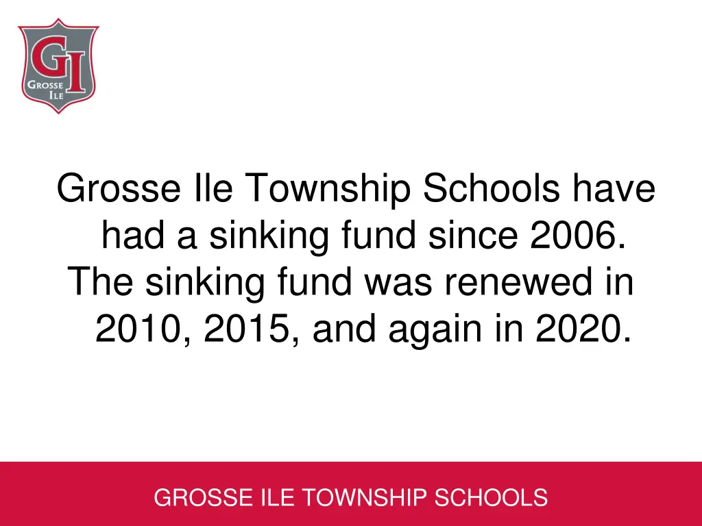 grosse ile township schools have had a sinking