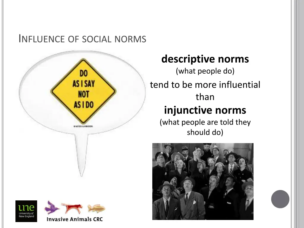 i nfluence of social norms
