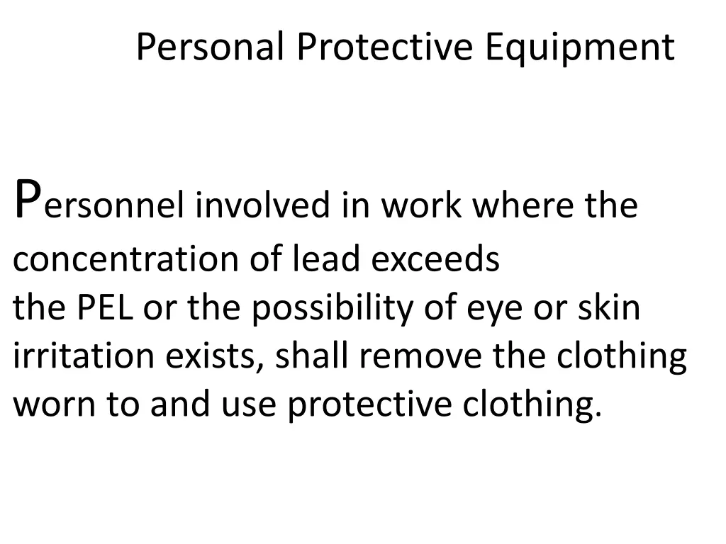 personal protective equipment
