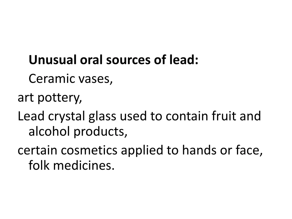 unusual oral sources of lead ceramic vases