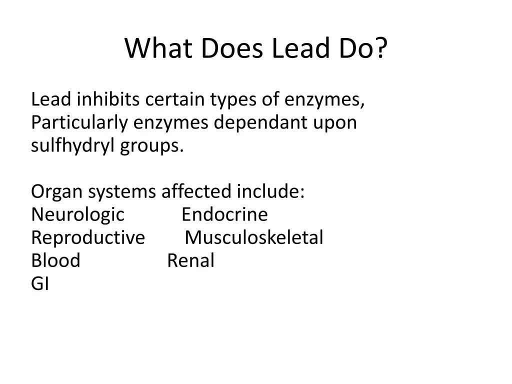what does lead do
