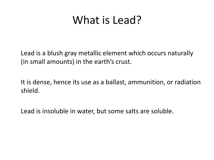what is lead