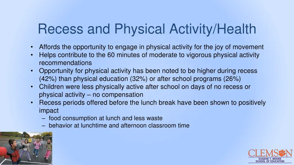 recess and physical activity health