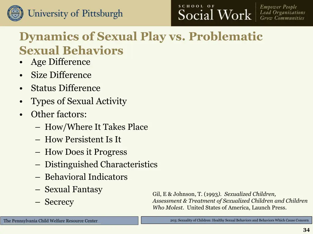 dynamics of sexual play vs problematic sexual