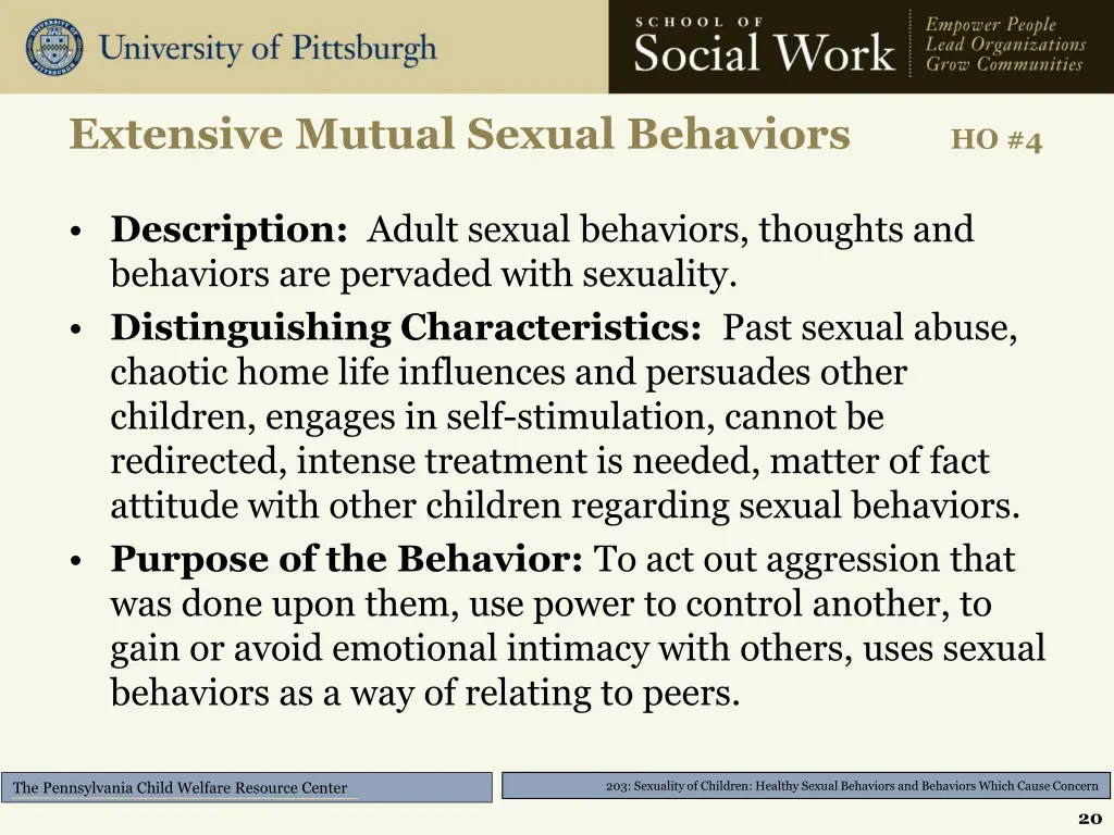 extensive mutual sexual behaviors ho 4