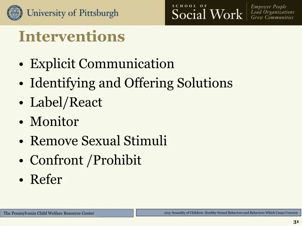 interventions