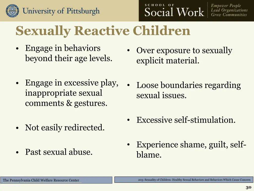 sexually reactive children