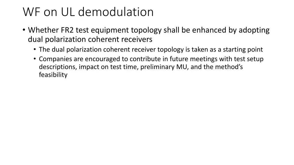 wf on ul demodulation