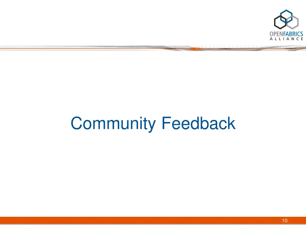 community feedback