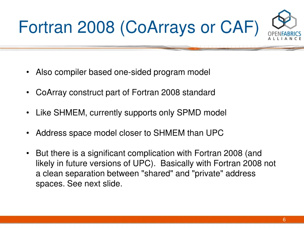 fortran 2008 coarrays or caf