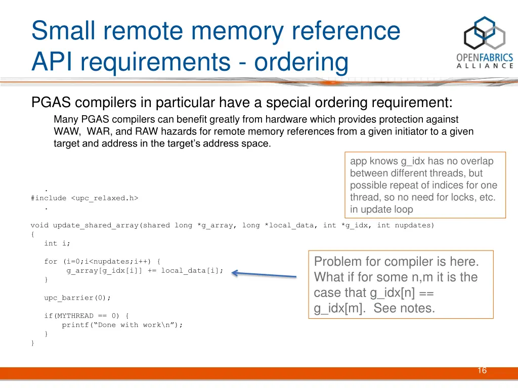 small remote memory reference api requirements 1