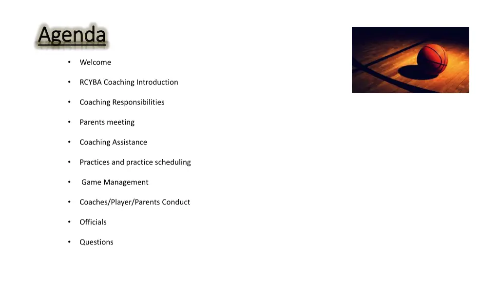 agenda agenda