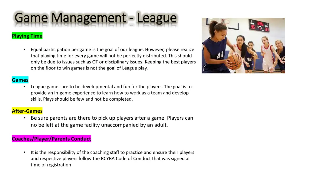 game management game management league
