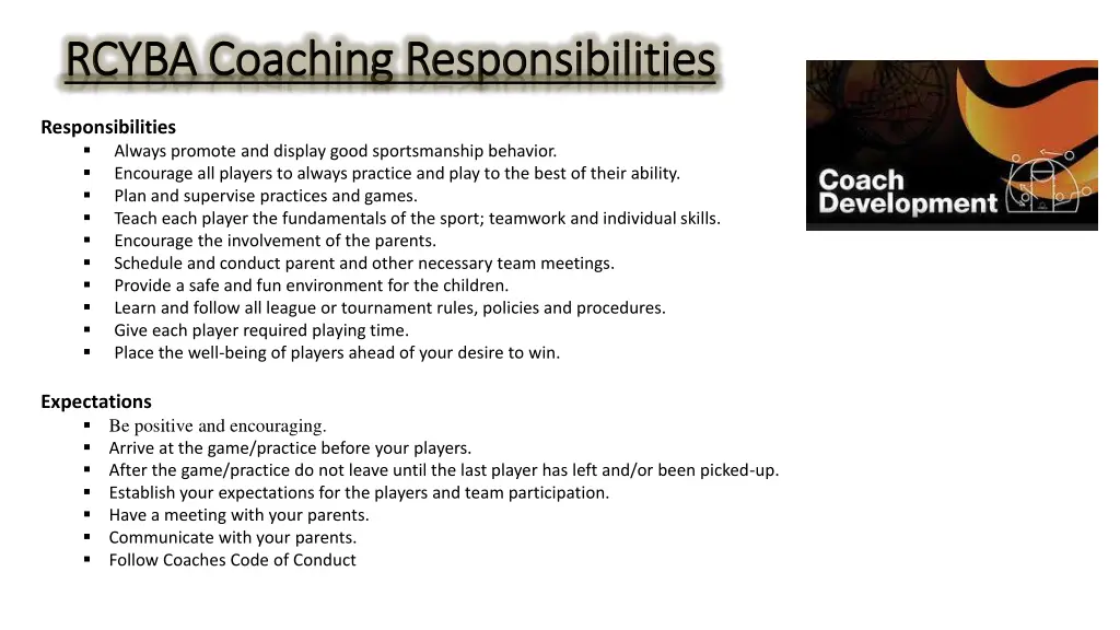 rcyba coaching responsibilities rcyba coaching 1