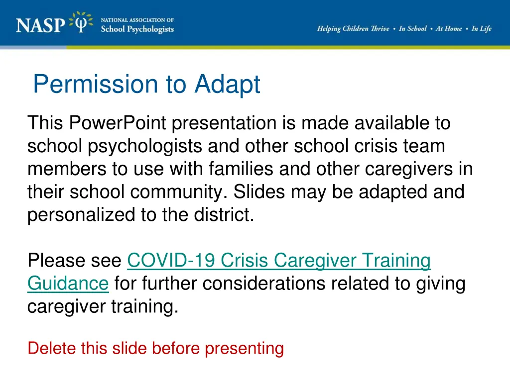 permission to adapt