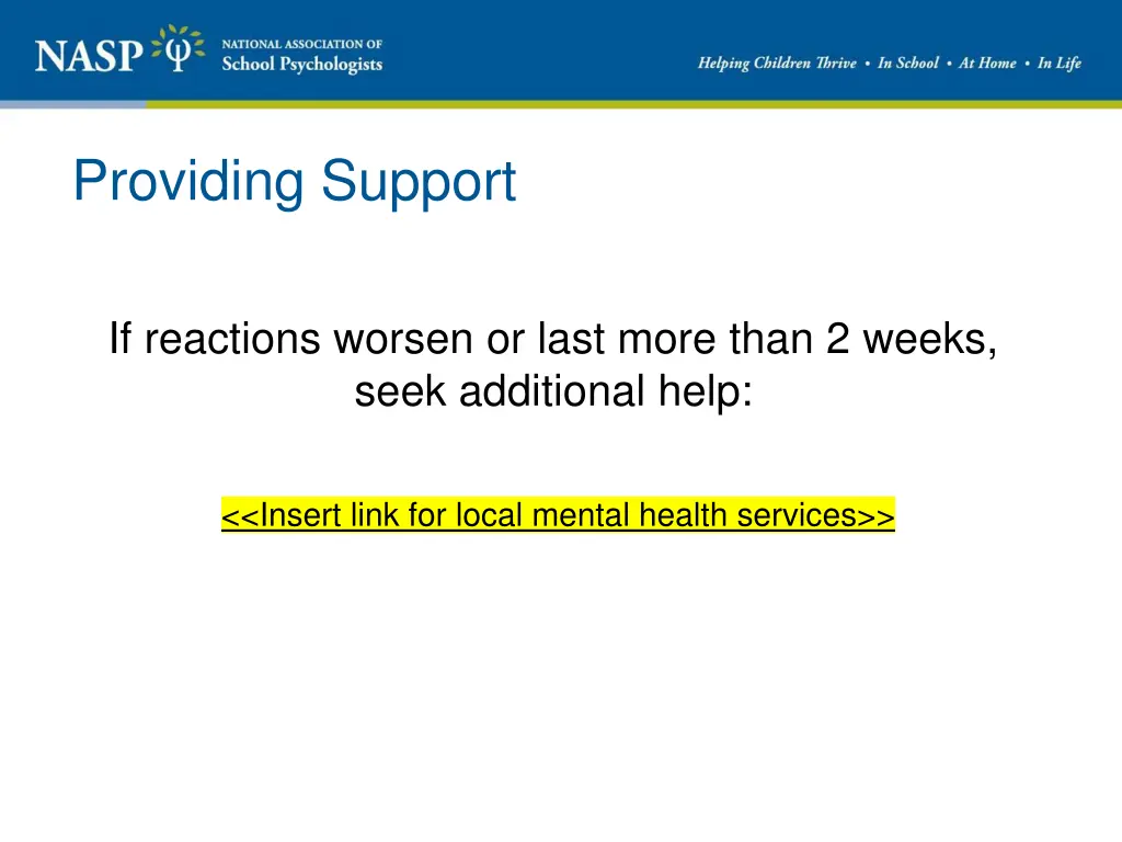 providing support 1