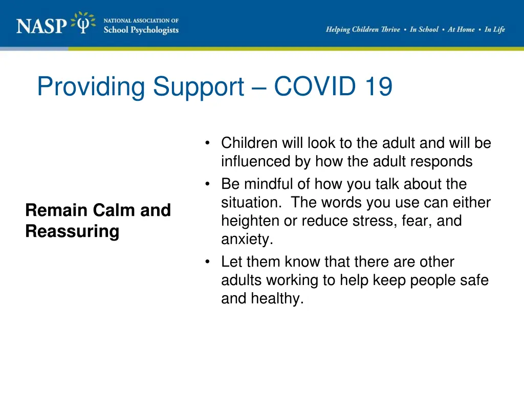 providing support covid 19