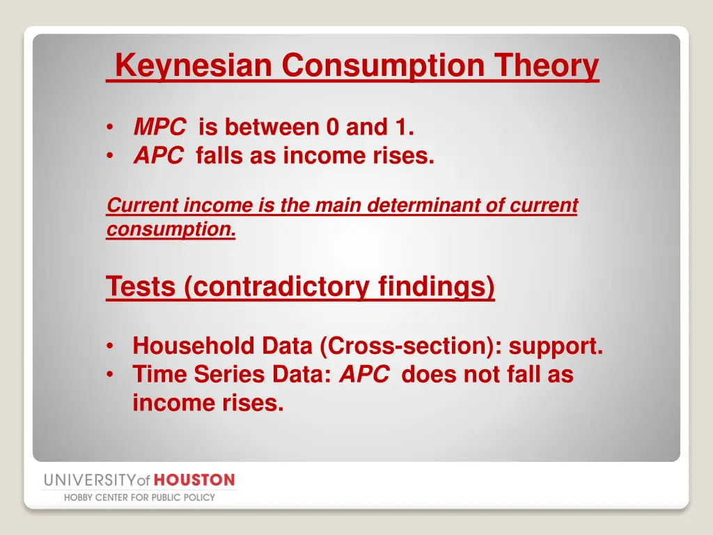 keynesian consumption theory