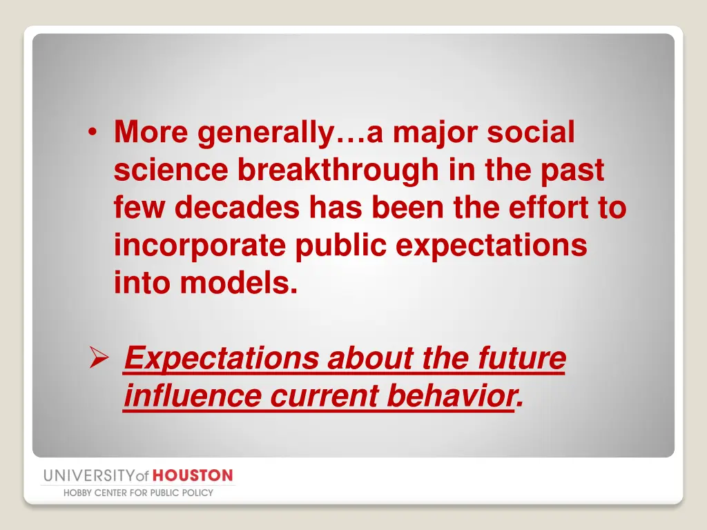 more generally a major social science