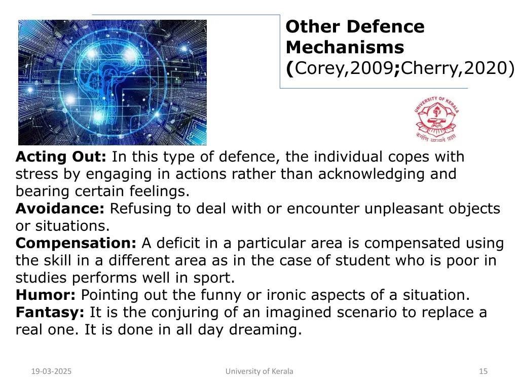other defence mechanisms corey 2009 cherry 2020