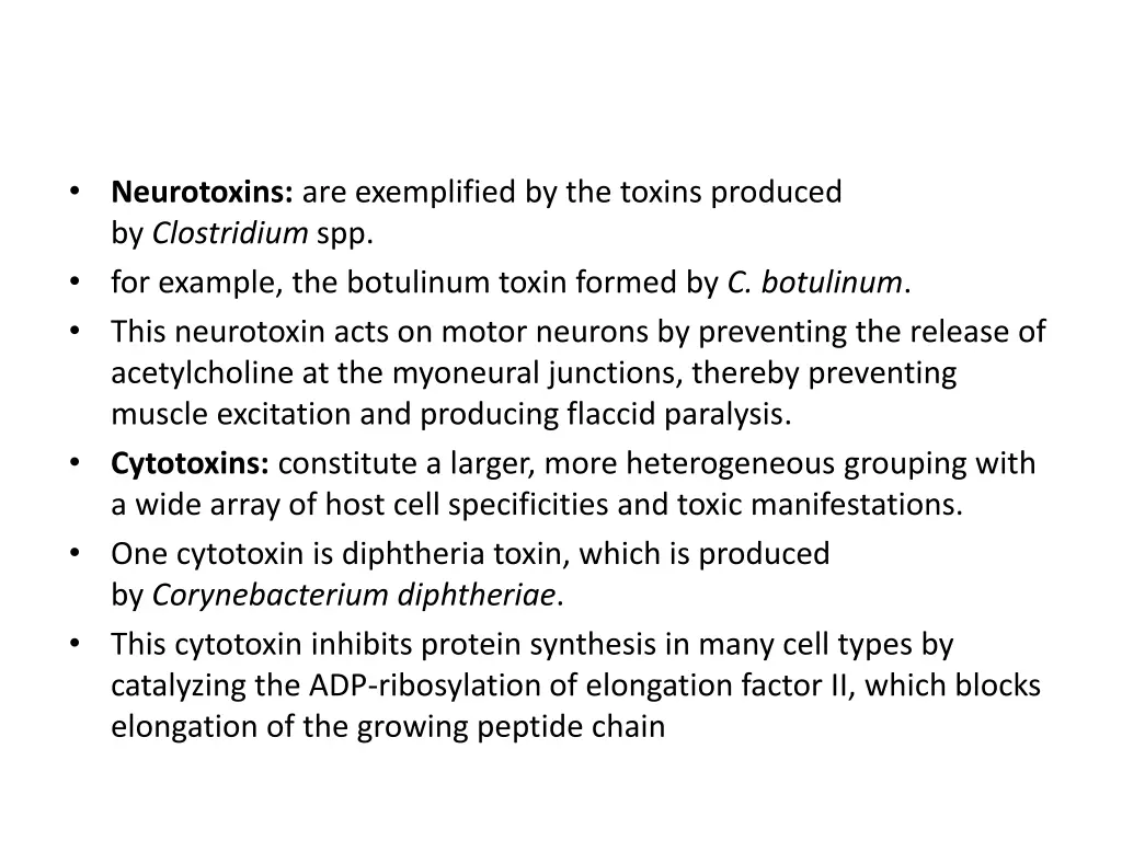 neurotoxins are exemplified by the toxins