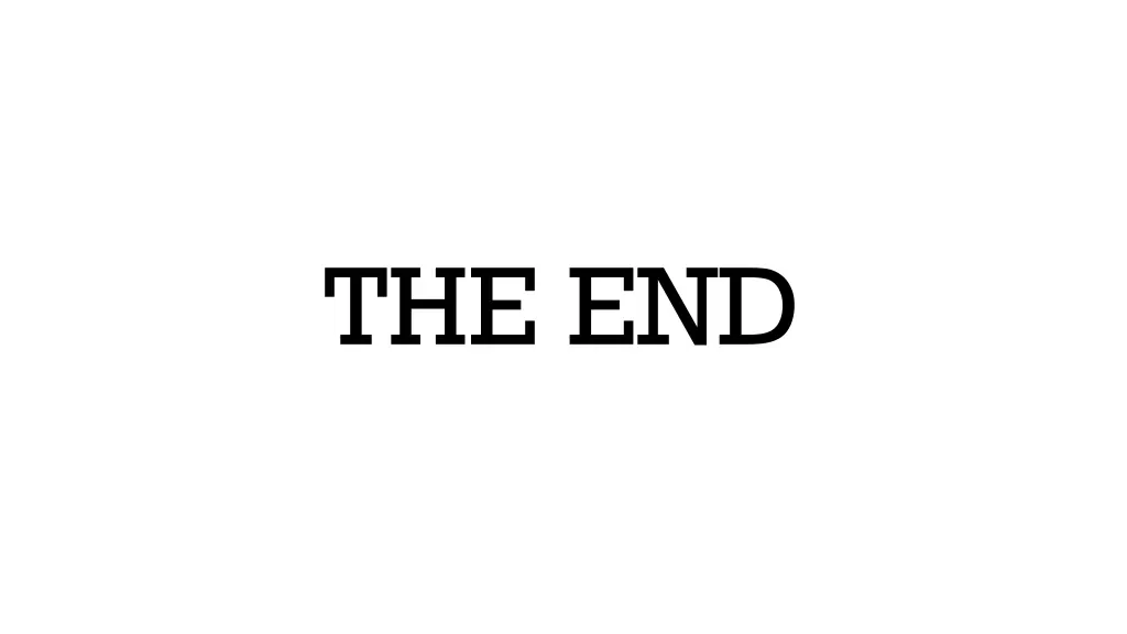 the end