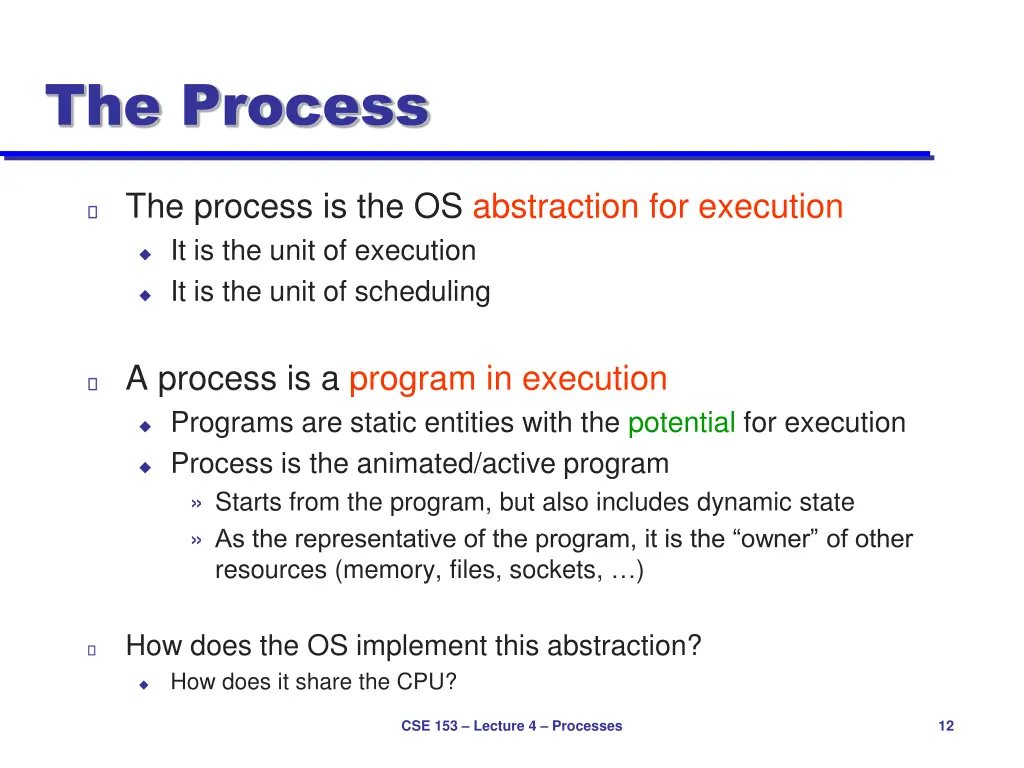 the process