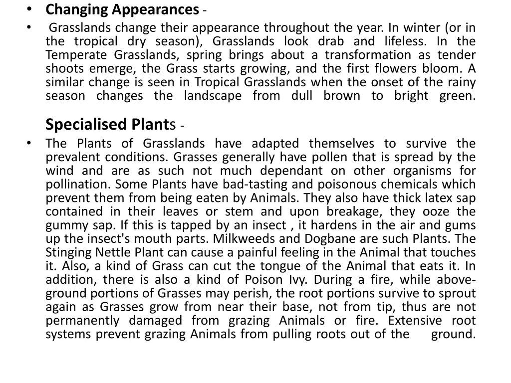 changing appearances grasslands change their