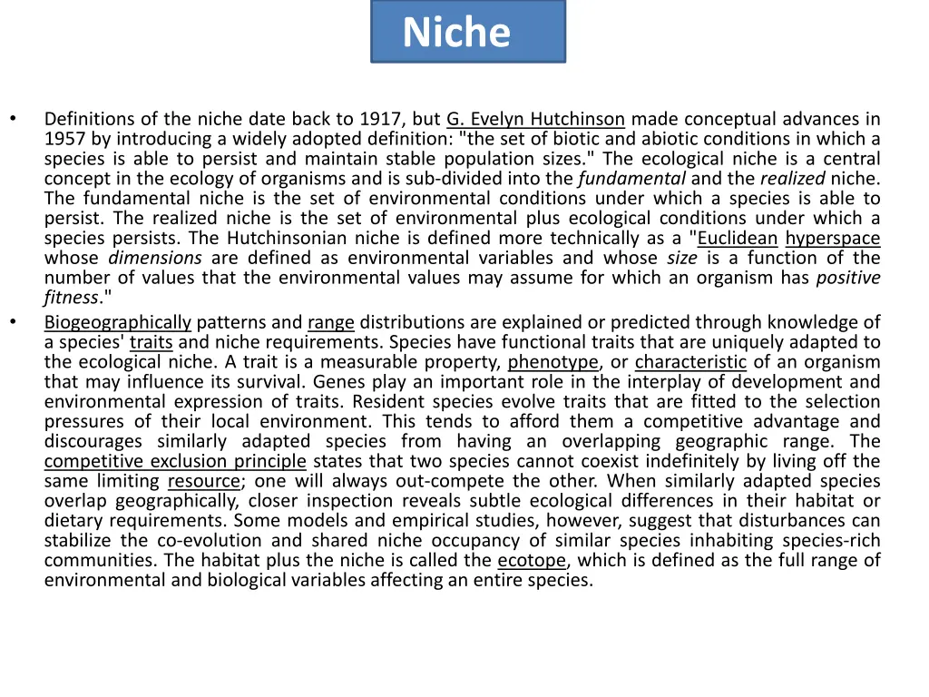 niche