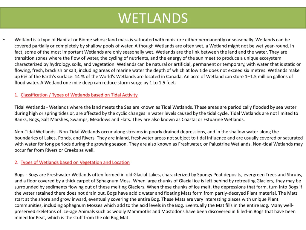 wetlands