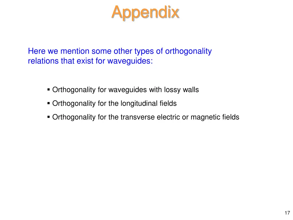 appendix