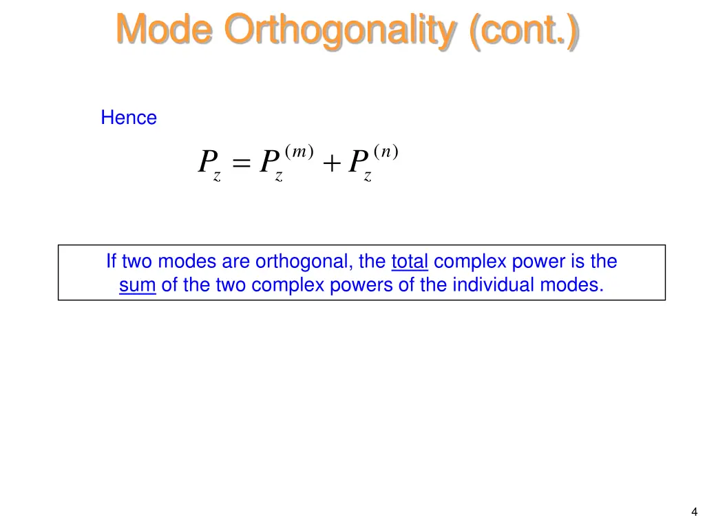 mode orthogonality cont 1