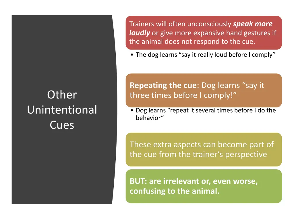 trainers will often unconsciously speak more