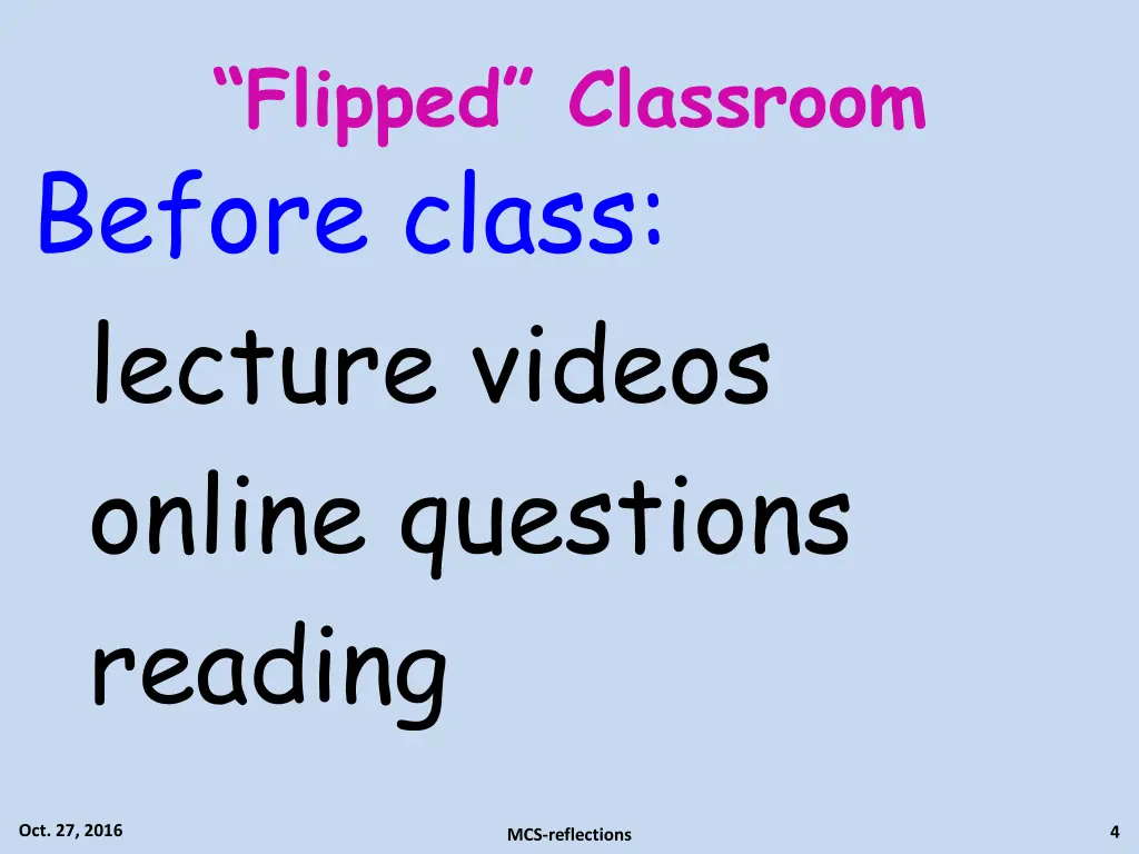 flipped classroom