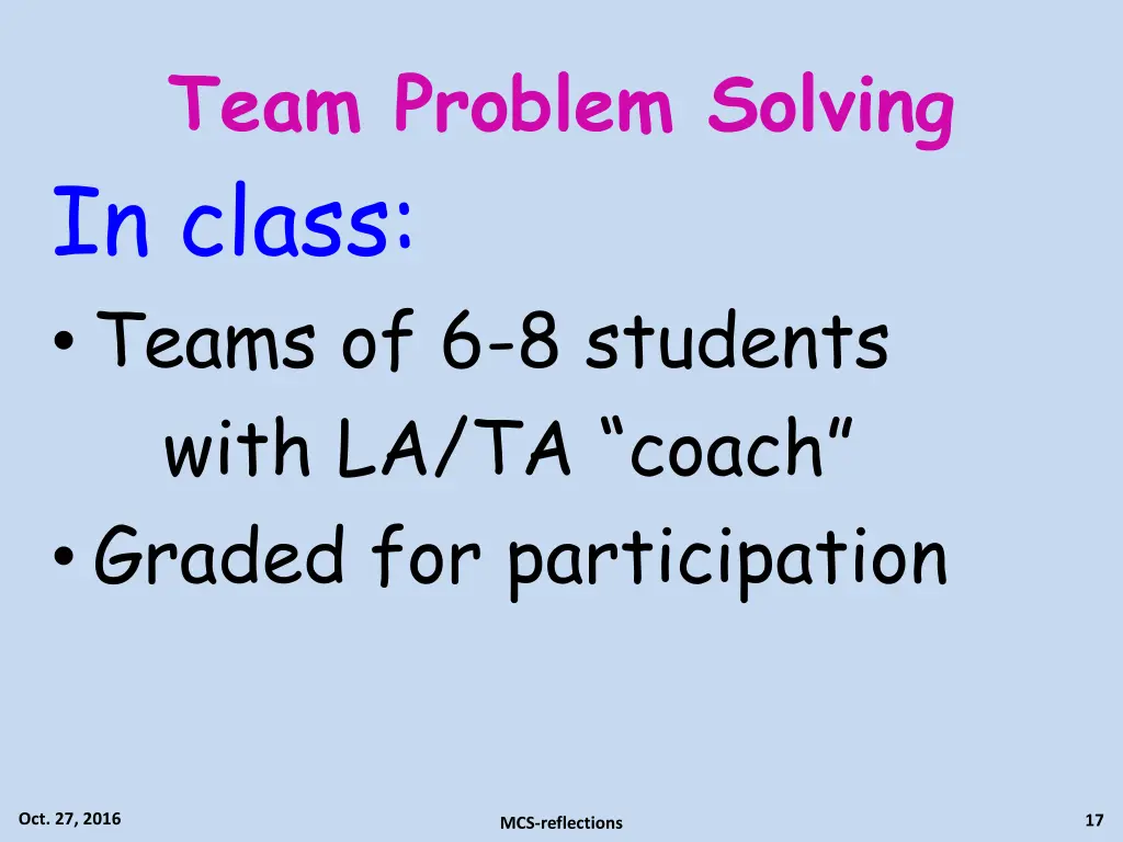 team problem solving