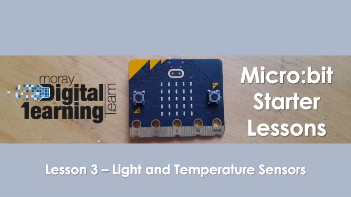 micro bit starter lessons