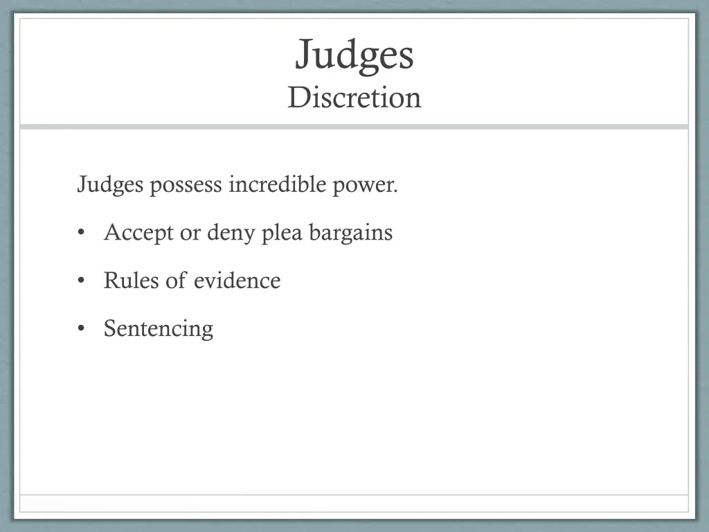 judges discretion