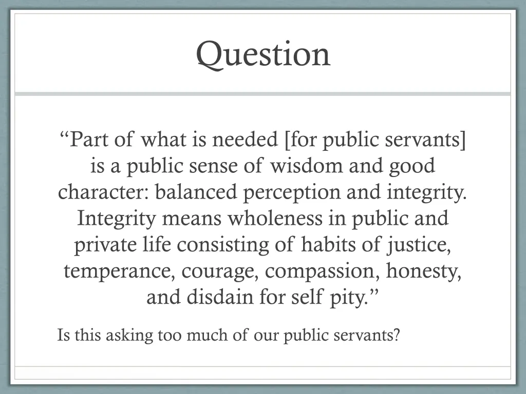 question 1