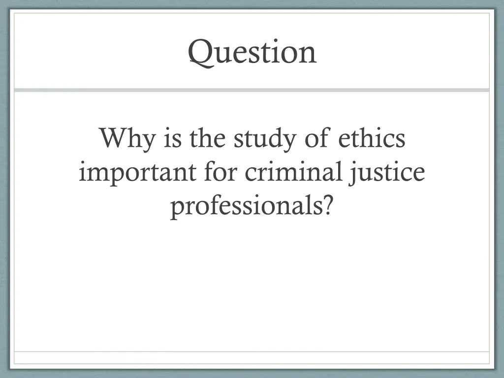 question