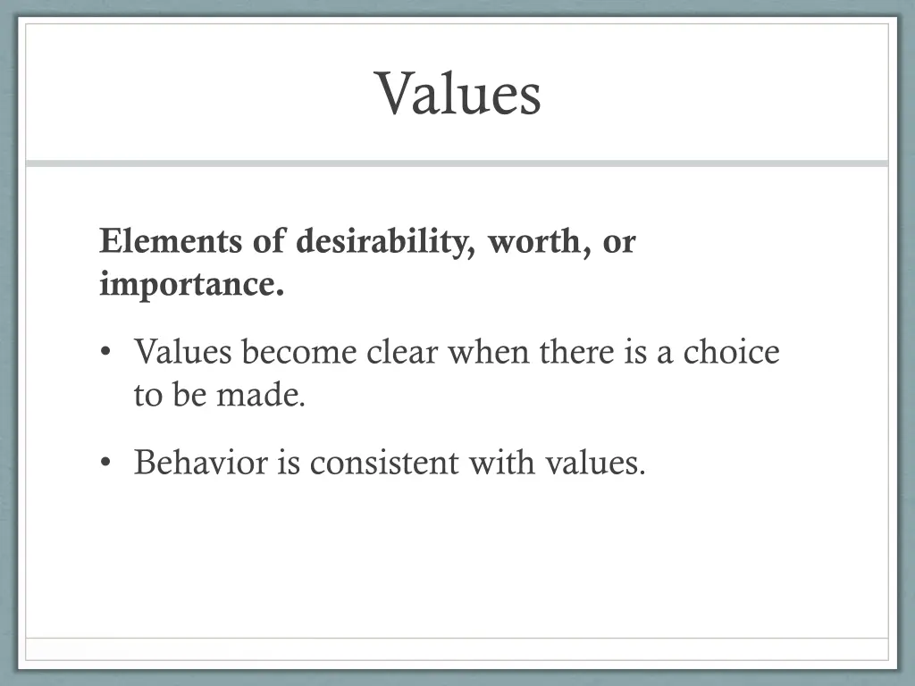values