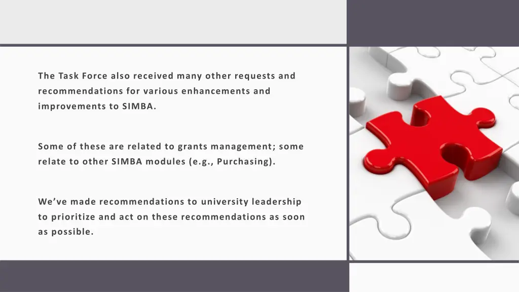 the task force also received many other requests