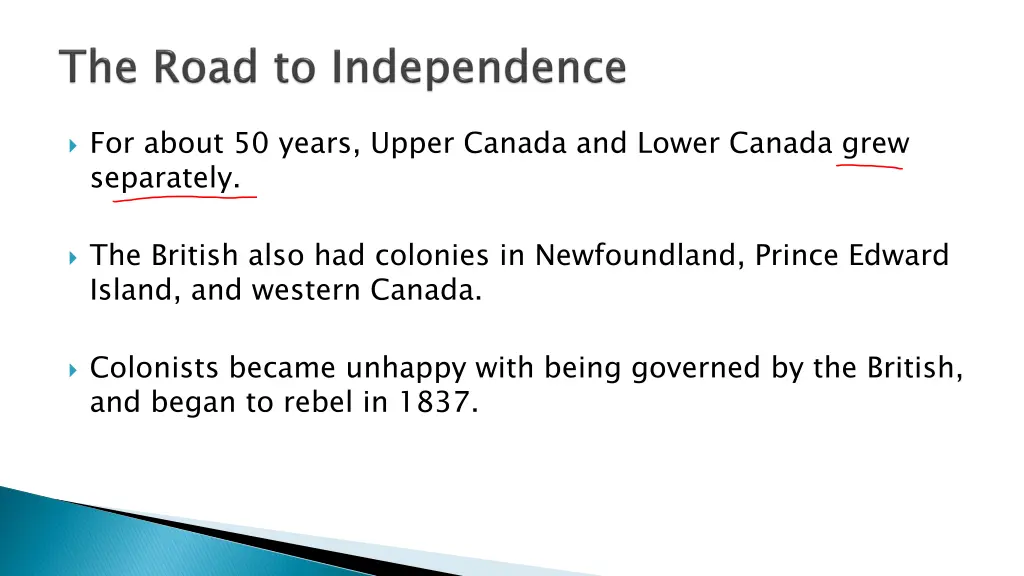 for about 50 years upper canada and lower canada