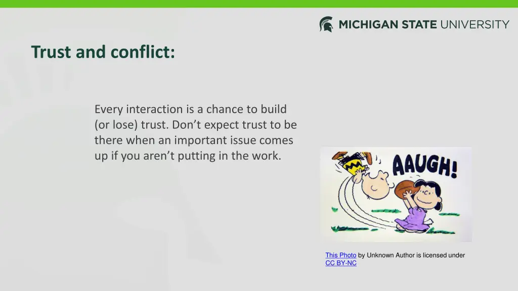 trust and conflict