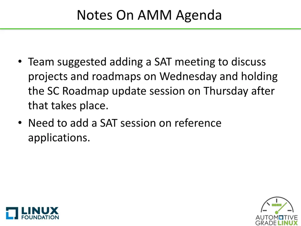 notes on amm agenda