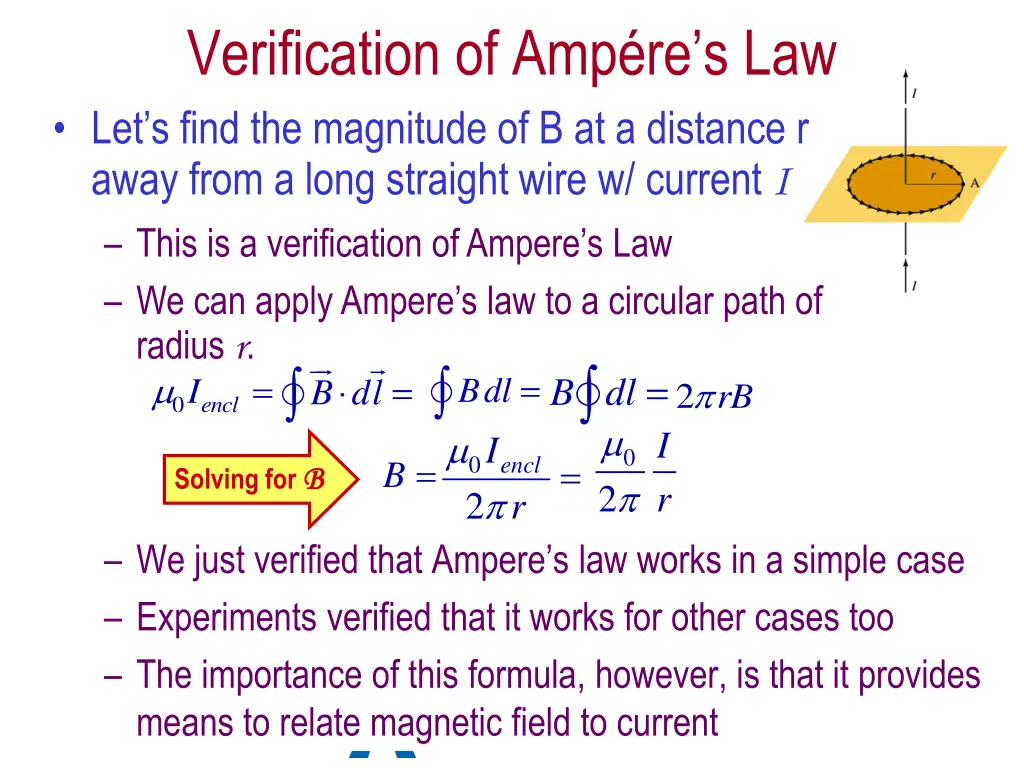 verification of amp re s law let s find